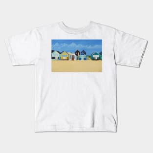 Hengistbury Beach Huts - c Kids T-Shirt